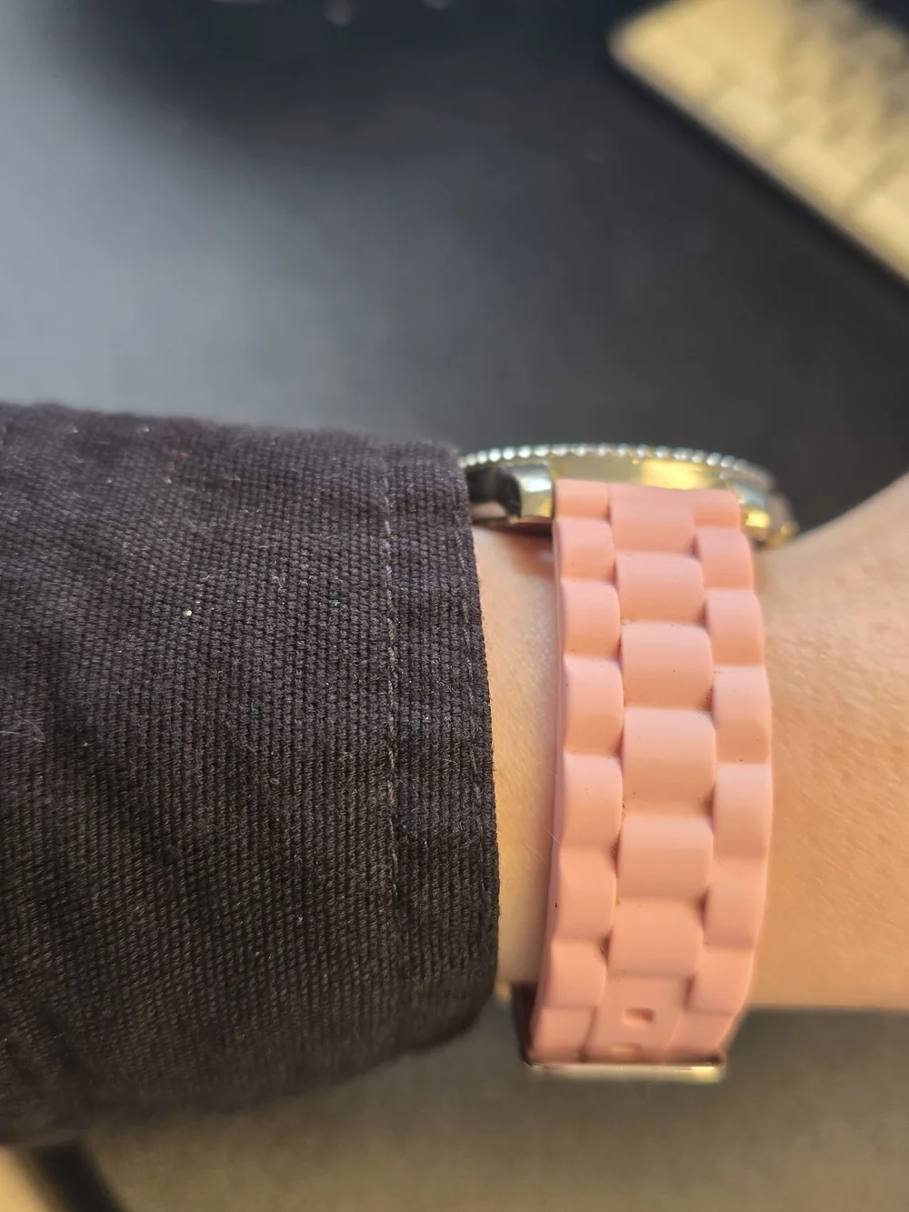 Pink Silicone Strap Casual Watch, Water Resistant